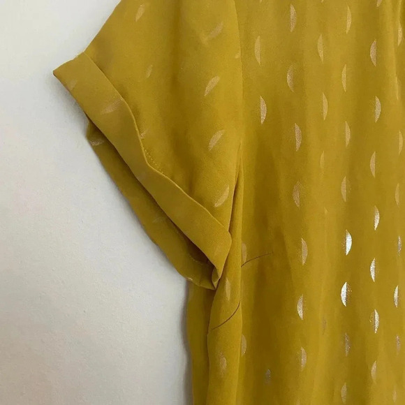 House of Harlow 1960 x Revolve collab yellow blouse with fading moon print sz xs - Picture 3 of 5